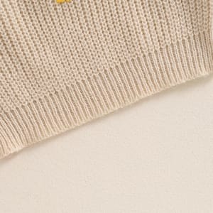 Kids Girls Rooster Embroidered Knit Sweater for Autumn Winter