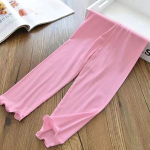 Lightweight Straight-Leg Ice Silk Pants for Girls' Summer Wear Lightweight Straight-Leg Ice Silk Pants for Girls' Summer Wear