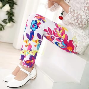 Floral Print Toddler & Girls Stretchy Leggings for Spring Wear Sheecute - Kids's Leggings 4