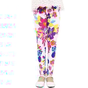 Floral Print Toddler & Girls Stretchy Leggings for Spring Wear