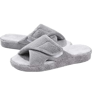 Women’s Fuzzy Flannel House Slippers with Arch Support