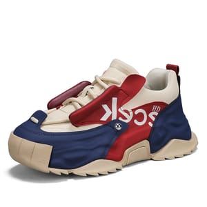 Men’s Leather Chunky Platform Sneakers with Streetwear Style