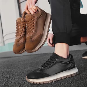 Men’s Luxury Leather Chunky Sneakers with Waterproof Platform Sole Oein - Men's Casual Shoes 2
