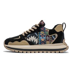 Chunky Print Platform Sneakers for Men Casual Street Style