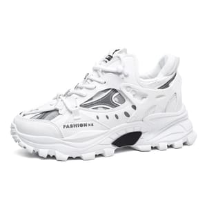 Men’s Chunky Platform Casual Sneakers with Breathable and Lifted Design