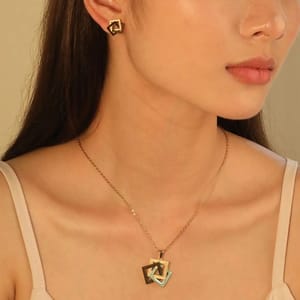 Trendy Waterproof Stainless Steel Jewelry Set for Women