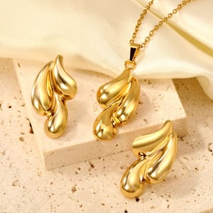 Elegant Teardrop Necklace and Earrings Set for Women Luxukisskids - Women's Sets 4