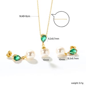 Elegant Simulated Pearl Jewelry Set for Wedding or Party