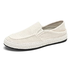 Men’s Summer Linen Loafers Breathable Slip-On Casual Shoes