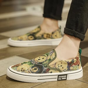 Men’s Embroidered Canvas Loafers Lightweight Breathable Summer Shoes Oein - Men's Loafers & Moccasins 1