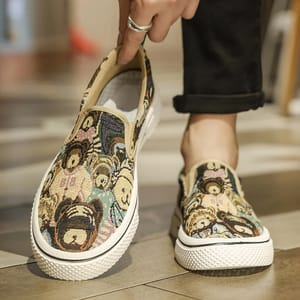 Men’s Embroidered Canvas Loafers Lightweight Breathable Summer Shoes Oein - Men's Loafers & Moccasins 3