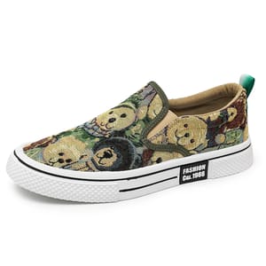 Men’s Embroidered Canvas Loafers Lightweight Breathable Summer Shoes