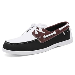 Men’s Leather Lace-Up Boat Shoes Casual Driving Moccasins