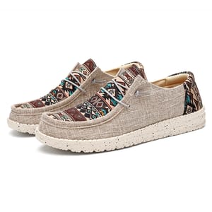 Men’s Lightweight Canvas Loafers Breathable Slip-On Walking Shoes