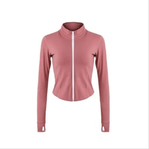 Long Sleeve Zip Training Jacket for Yoga and Running