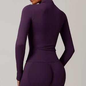 Quick-Dry Slim Fit Zipper Jacket for Running & Workouts