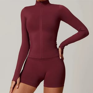 Quick-Dry Slim Fit Zipper Jacket for Running & Workouts