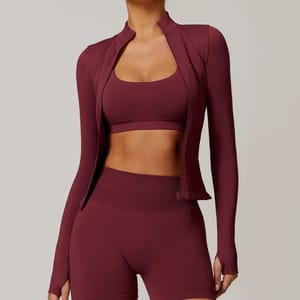 Quick-Dry Slim Fit Zipper Jacket for Running & Workouts
