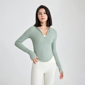 Slim Fit Hooded Sports Jacket for Running and Yoga