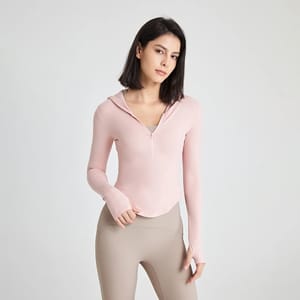 Slim Fit Hooded Sports Jacket for Running and Yoga