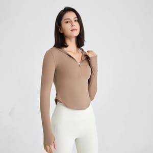 Slim Fit Hooded Sports Jacket for Running and Yoga