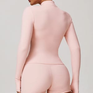Slim Fit Zip-Up Jacket for Yoga and Running Workouts