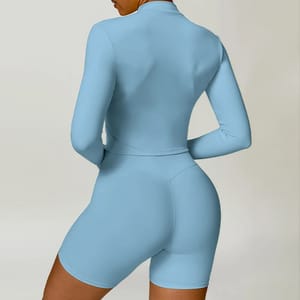 Quick-Dry Zip-Up Sports Jacket for Running and Yoga