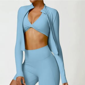 Quick-Dry Zip-Up Sports Jacket for Running and Yoga