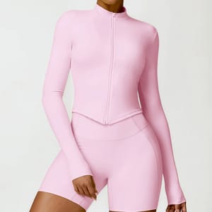 Quick-Dry Zip-Up Sports Jacket for Running and Yoga