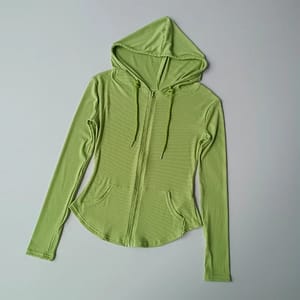 Slim Fit Hooded Jacket with Drawstring for Running Workouts