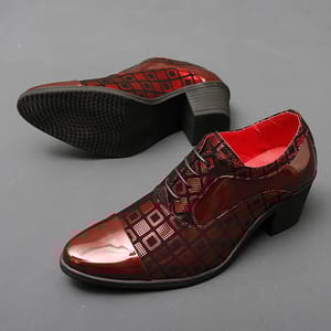 Men’s Crocodile-Print Leather Oxfords Luxury Formal Wedding Shoes