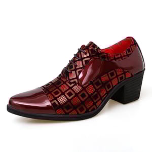 Men’s Crocodile-Print Leather Oxfords Luxury Formal Wedding Shoes