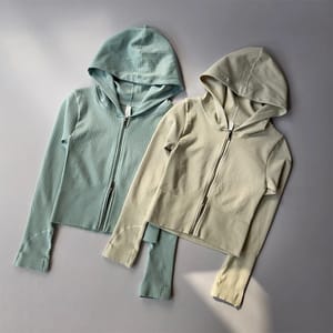 Women's Double Hooded Zipper Sports Jacket for Yoga & Running Women's Double Hooded Zipper Sports Jacket for Yoga & Running