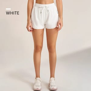 High Waist Quick-Dry Yoga Shorts with Utility Pockets