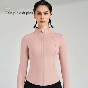 Women's Quick-Dry Yoga Jacket with Utility Pockets and Thumbholes
