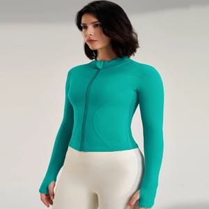 Fitted Long Sleeve Yoga Jacket for Women’s Fitness Training