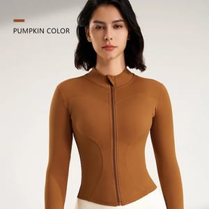Fitted Long Sleeve Yoga Jacket for Women’s Fitness Training
