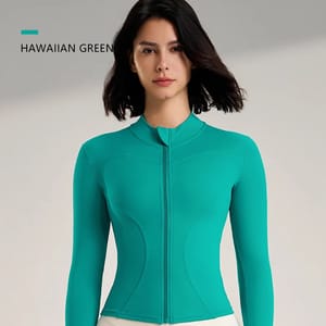 Fitted Long Sleeve Yoga Jacket for Women’s Fitness Training