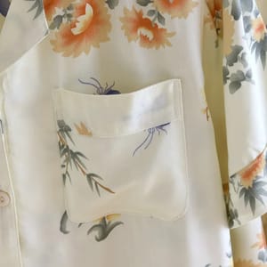 Floral Viscose Short Sleeve Lounge Set with Long Pants Cloud Cotton - Women's Loungewear 4