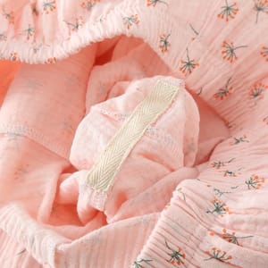 Cotton Crepe Short Sleeve Loungewear Set with Shirt Collar Cotton Crepe Short Sleeve Loungewear Set with Shirt Collar