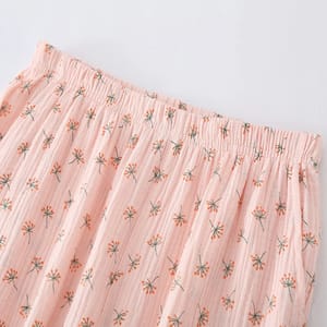 Cotton Crepe Short Sleeve Loungewear Set with Shirt Collar Cotton Crepe Short Sleeve Loungewear Set with Shirt Collar