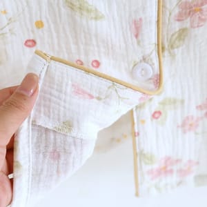 Lightweight Cotton 3-Piece Loungewear Set with Cardigan