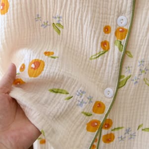 Soft Cotton Floral Loungewear Set with Long Sleeves