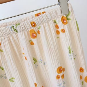 Soft Cotton Floral Loungewear Set with Long Sleeves