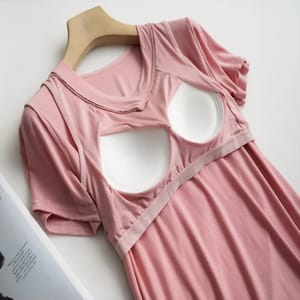 Modal Three-Piece Summer Loungewear Set with Built-In Bra