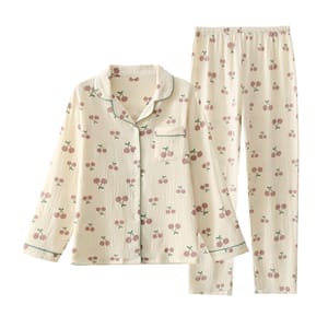 Cotton Crepe Two-Piece Cactus Print Loungewear Set
