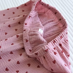 Cotton Crepe Two-Piece Love Print Loungewear for Summer Cotton Crepe Two-Piece Love Print Loungewear for Summer