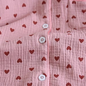 Cotton Crepe Two-Piece Love Print Loungewear for Summer Cotton Crepe Two-Piece Love Print Loungewear for Summer