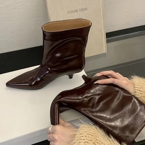 Elegant Pointed Toe Ankle Boots for Women Winter