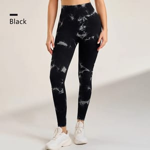 High Waisted Seamless Tie-Dye Leggings for Fitness and Yoga